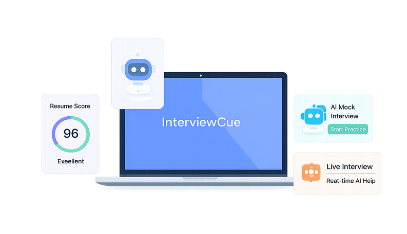 InterviewCue AI job search resources illustration