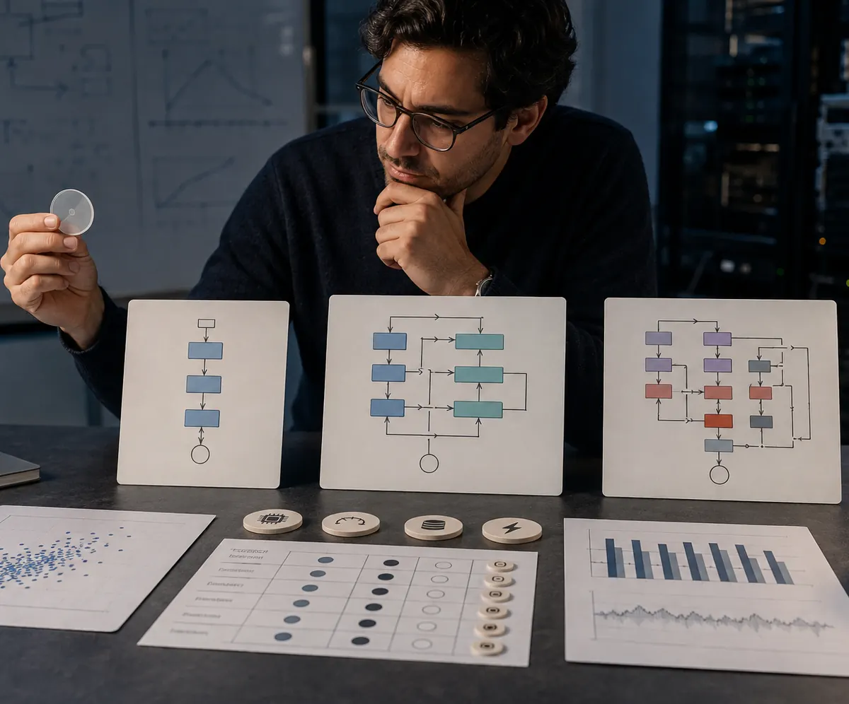 Research engineer comparing a baseline with more complex machine learning architectures
